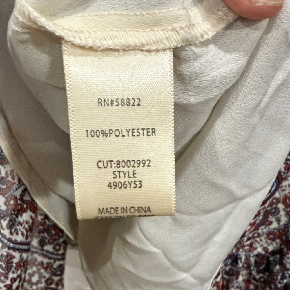 Max Studio Cream and Rust Patterned Dress - Picture 7 of 9
